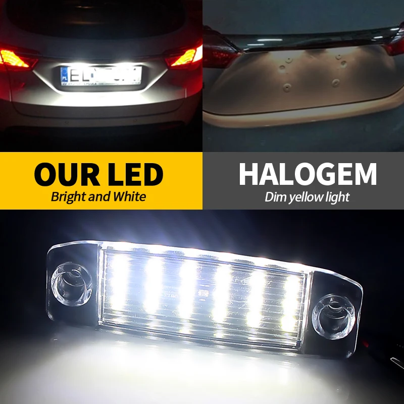 2 قطعة سيارة عالية الجودة LED رقم الترخيص لوحة ضوء لشركة هيونداي توكسون كونا سوناتا لكيا سبورتاج خطأ مجاني الأبيض 925103 F000 #5