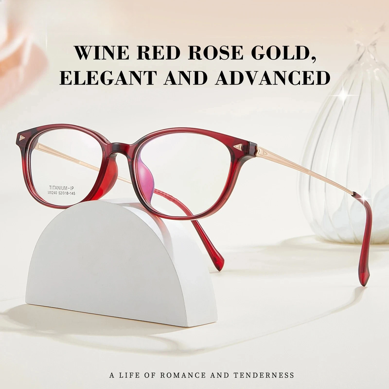 

KUXA простые модные женские очки с защитой от синего света в маленькой оправе овальный дизайн настраиваемые фотохромные очки по рецепту M8240