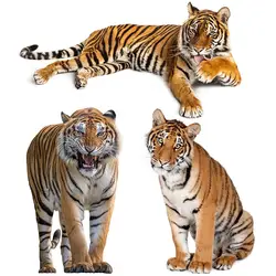 M435 Fierce Old Tiger Animal Wall Sticker Toilet Living Room Cabinet Refrigerator Home Decoration Sticker Decal