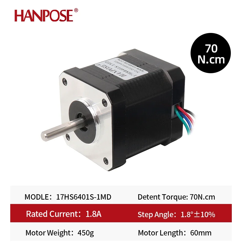 H60MM 1.7A 4-Lead 17HS6401S-1MD 70N.CM NEMA17 42 Stepper Motor 12V Suitable For 3D Printer Advertising