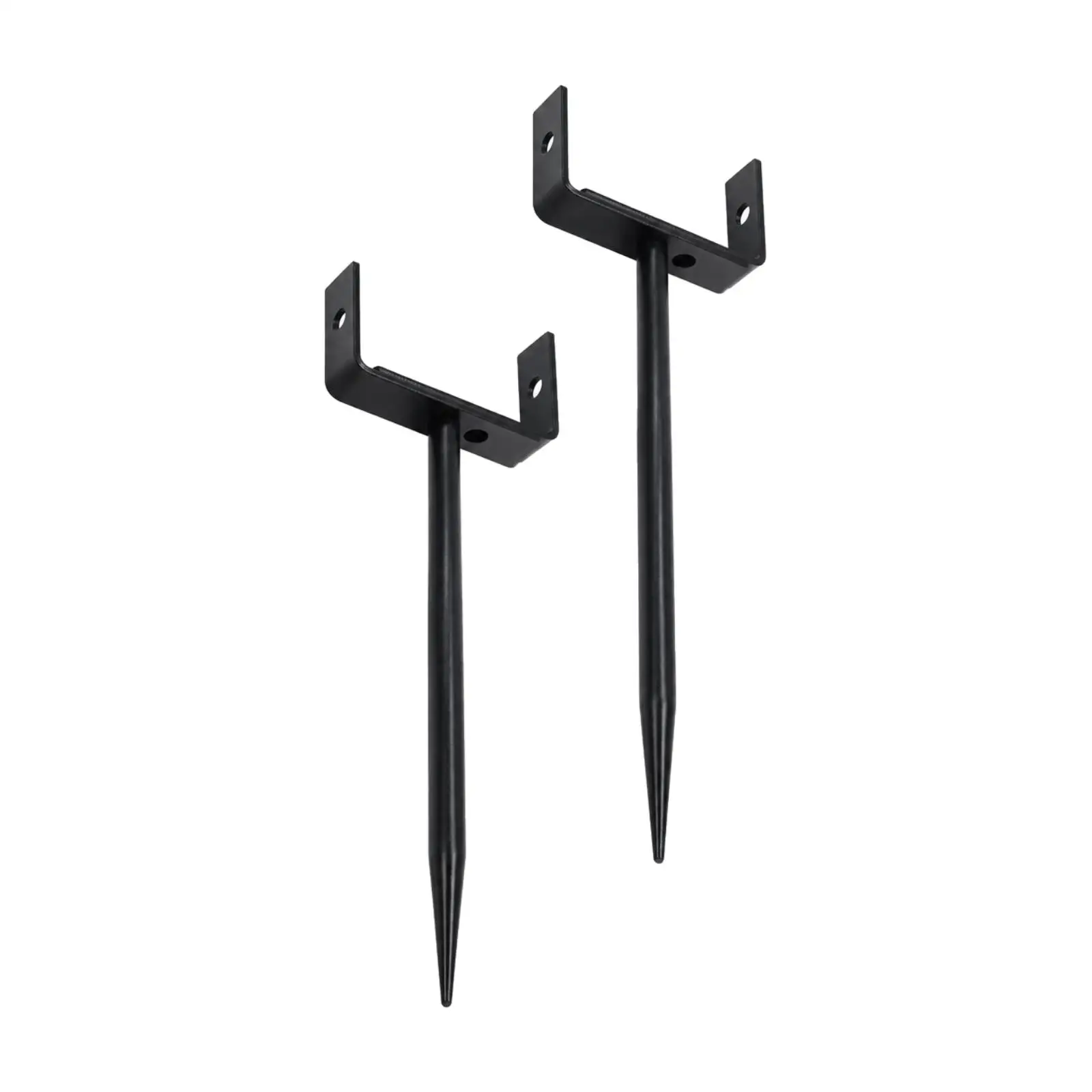Sturdy Iron Downspout Bracket Cradle Support with Pointed Stake for Rain Gutter Drainage Outdoor Ground Anchor Positioning