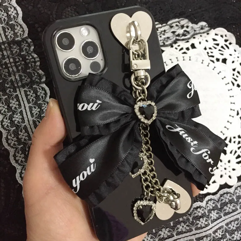 

Sweet Lolita Chanin Phone Case for Galaxy Bow Mine Series Apple 16 pro max Hot Cool Iphone15 Cross Rhinestone Punk Phone Case