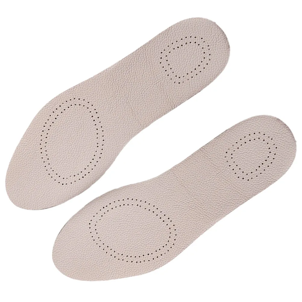 

Shoe Insoles Full Cushion of Cowhide Sports Pads Breathable Refreshing White