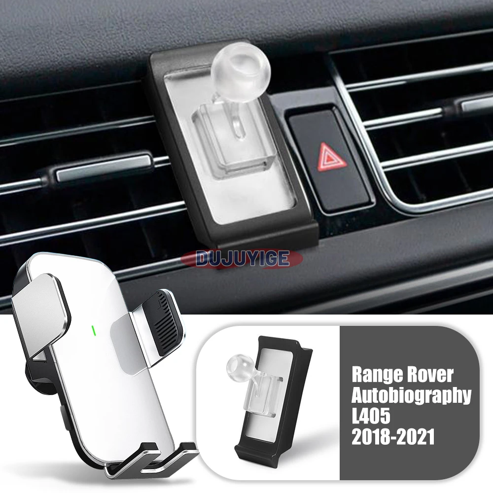 

Car Mobile Phone Holder Special Fixed Bracket Solar Magnetic Wireless Charging For Range Rover Autobiography L405 2018-2021