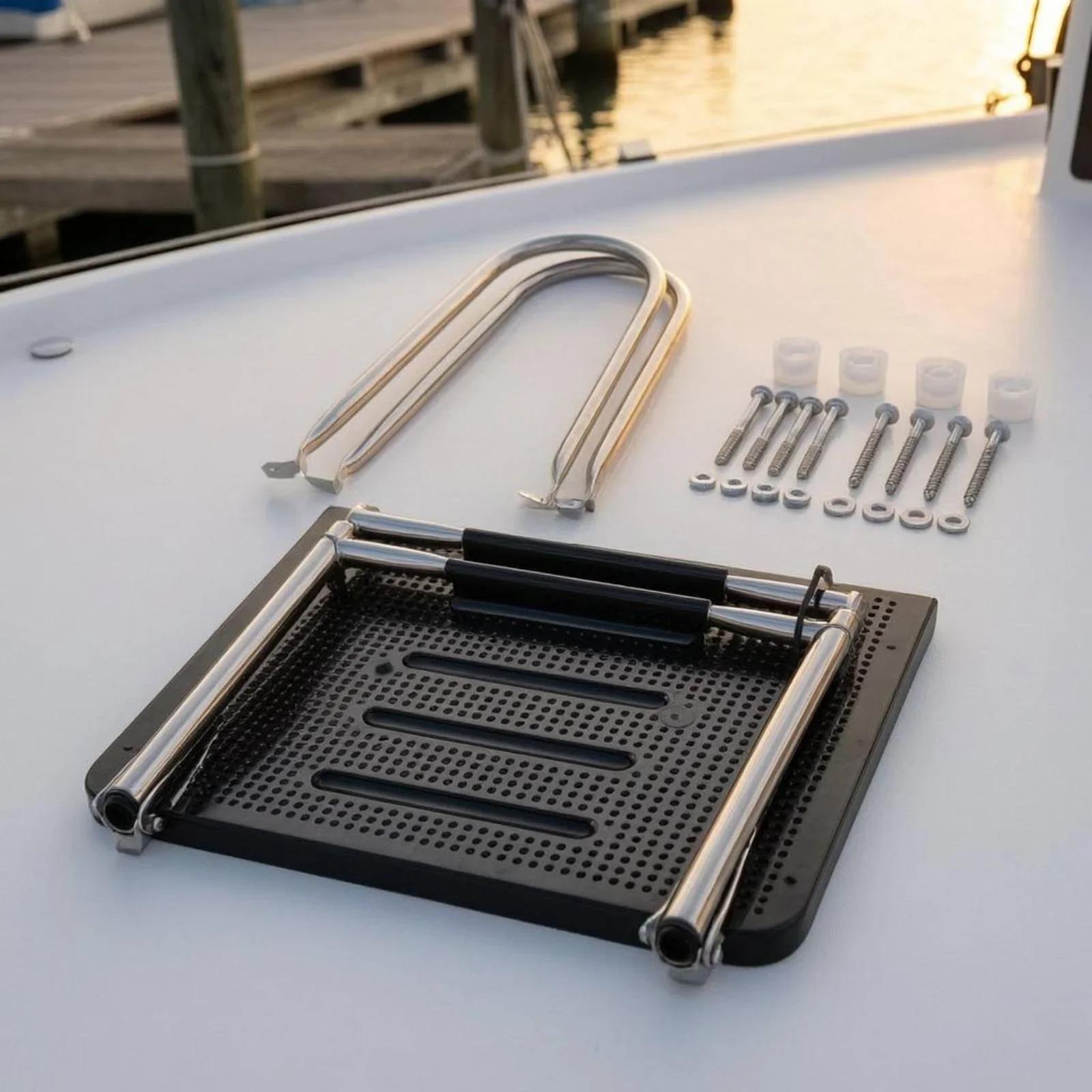 yesBoat Swim Platform Mounting Hardware Boat Boarding Ladder Marine Equipment Heavy Duty