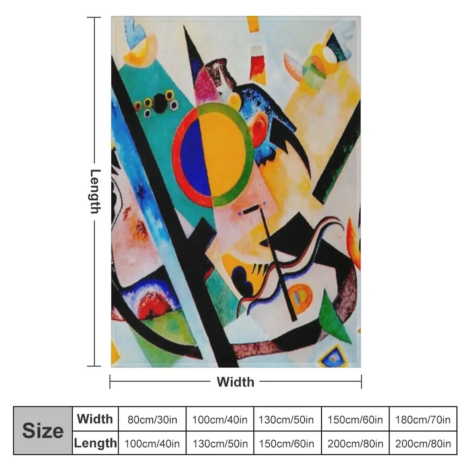 Wassily Kandinsky | Multicolored-Circle |Kandinsky Inspired Throw Blanket couch cozy soft plush fuzzy picnic outdoor blanket
