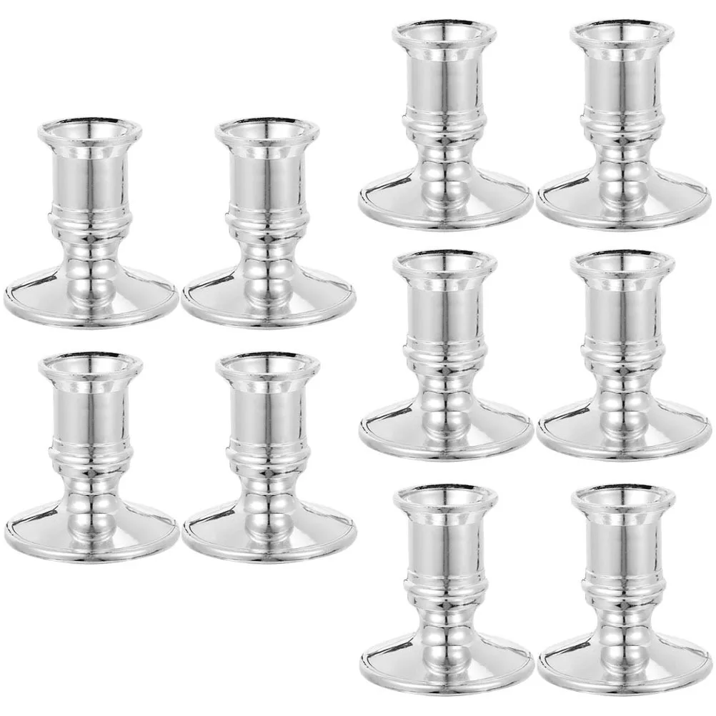 10Pcs Electronic Candleholder Premium Plastic Desktop Decor for Home Party Wedding Festival Pillar Stand Indoor