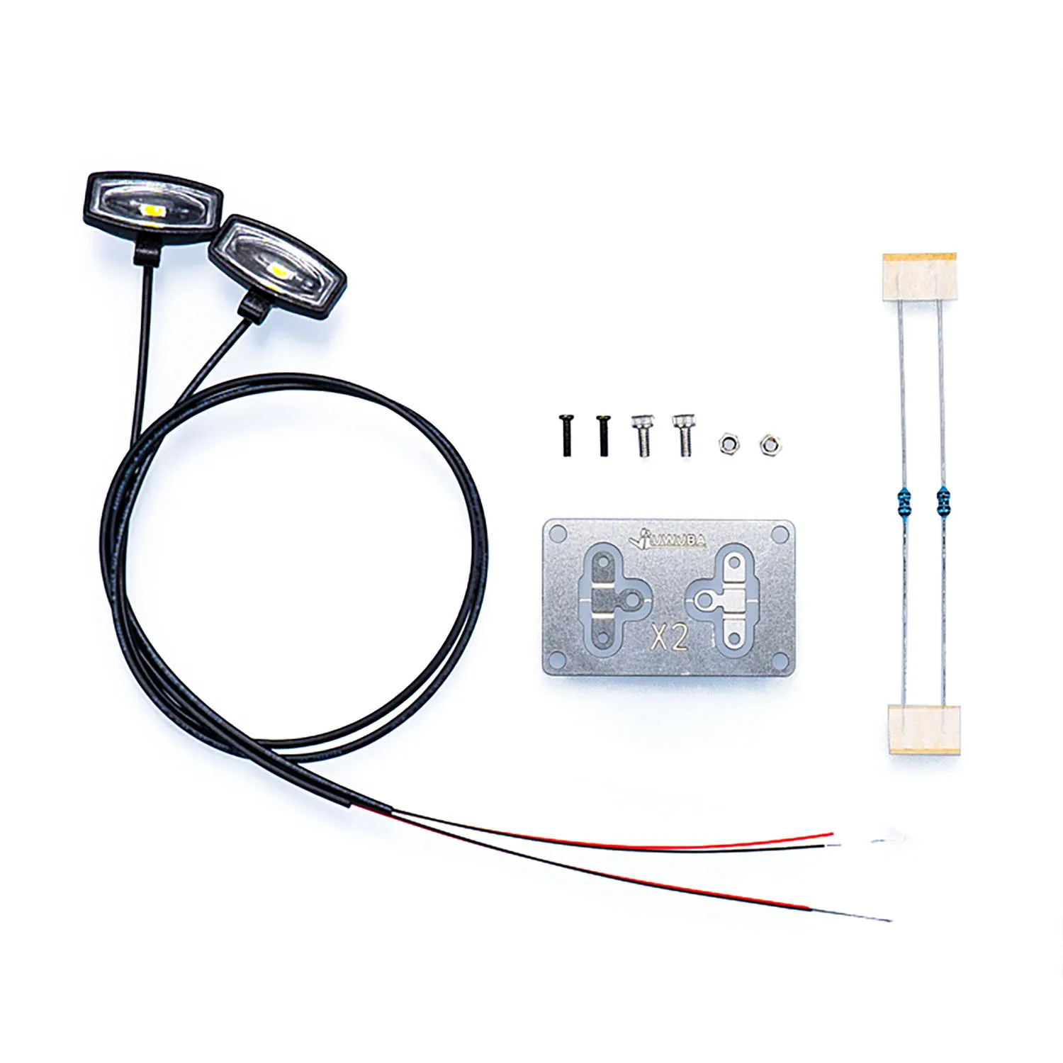 Parti 2.2V-3V Lampada faretto a LED in plastica per fai da te TAMIYAYA 1:14 RC modello di camion trattore cingolato fuoristrada auto di ingegneria