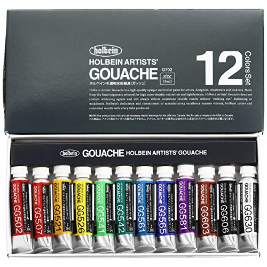 

Artists Gouache Set of 12, 5ml tubes