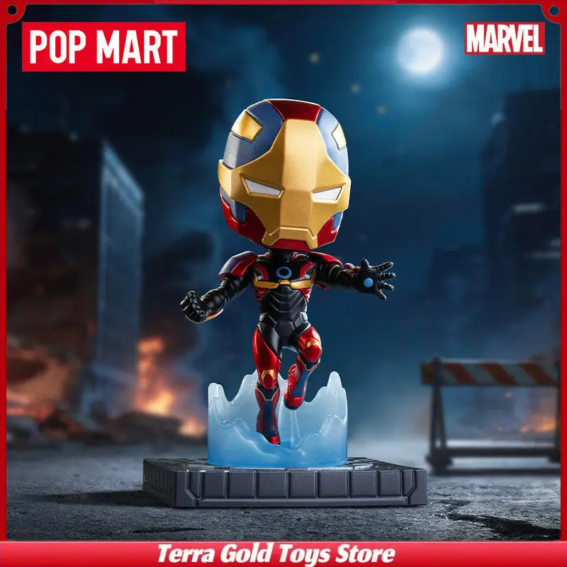 

POPMART Marvel Iron Man A Journey Through Armo Series Blind Box Collect Action Figure Desktop Ornament Toys Gift For Marvel Fans