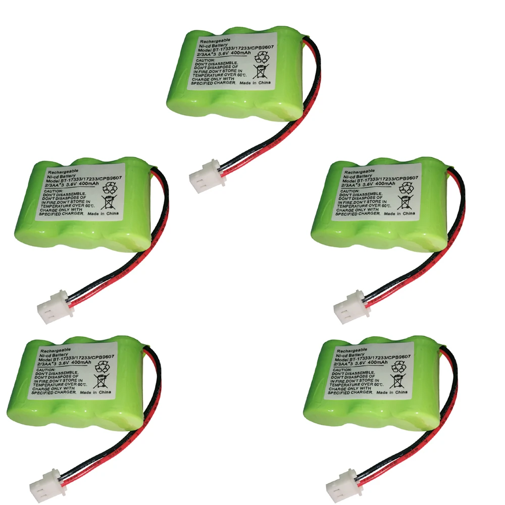 1-10 PCS Zamienna bateria Ni-CD 3,6 V 400 mah Bateria do BT17333 BT- 163345   BT27333 Bateria 3,6 V 2/3 AA hurtowo