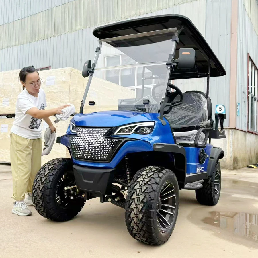 MMC قابل للتخصيص فاخر 2/4/6 مقاعد 4000/5000/7000/10000/15000 واط على الطرق الوعرة 4WD سيارة جولف عربة جولف كهربائية #3