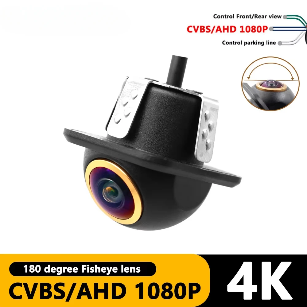 

AHD CVBS CCD Fisheye Lens Rear View Camera AHD 1080p Night Vision Backup Parking Waterproof For Auto Reversing Monitor
