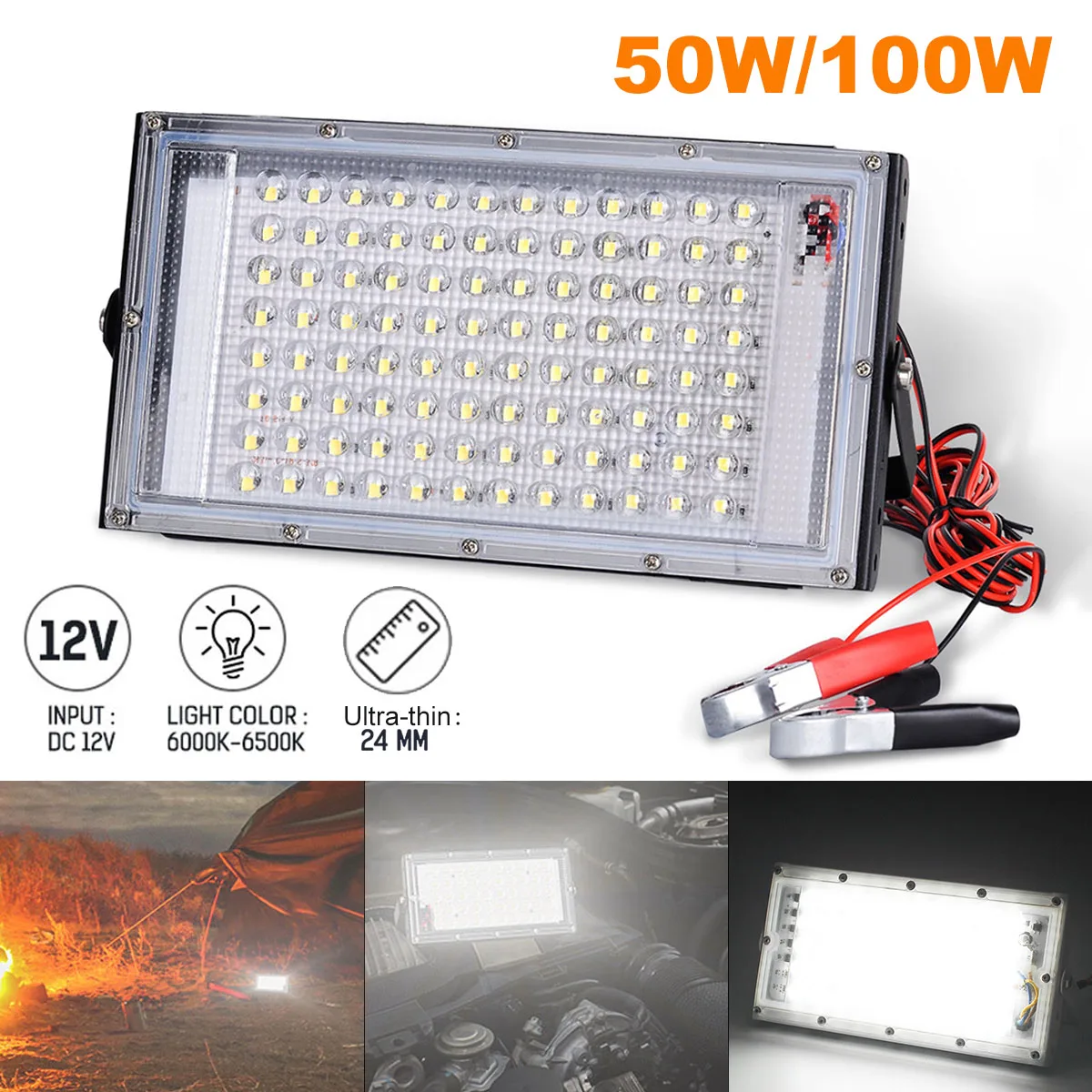 Pop LED Floodlights 50/100W Waterproof Led White DC 12V /RGB AC 220V Flood Light Street Lamp Emergency Outdoor Lighting Illumina