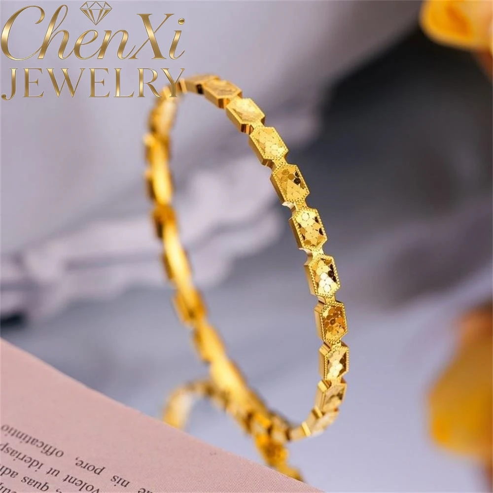 High-End Sand Gold Honeycomb Dragon Scale Bracelet Luxury Quality Fashion Fine Jewelry Exquisite Elegant Charms Popular Young