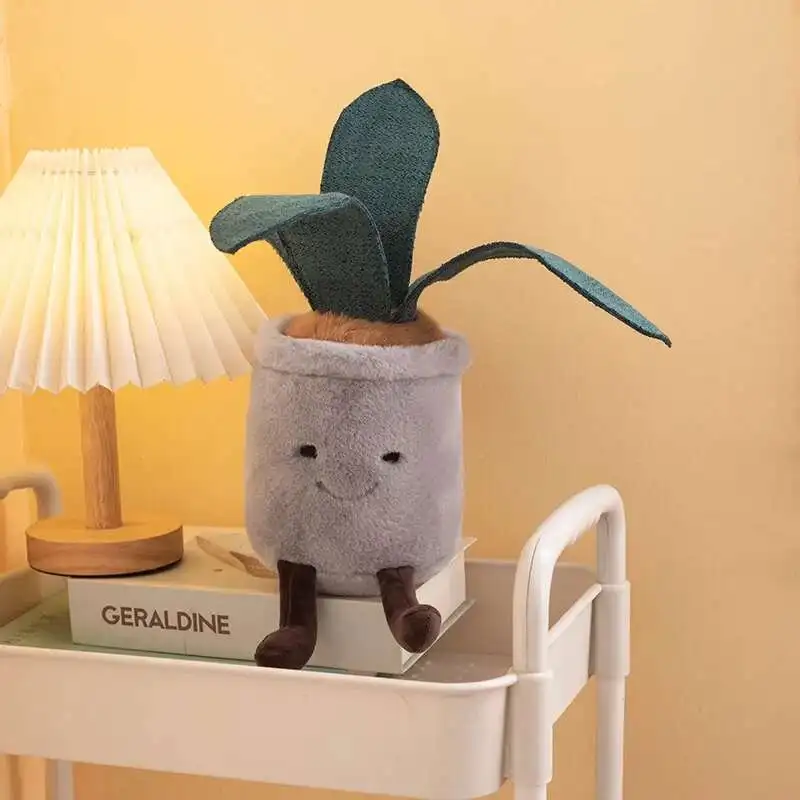 35 ซม.เหมือนจริง TULIP งู Monstera ตุ๊กตาตกแต่งของเล่นตุ๊กตาสีเขียว Potted พืชสําหรับสาวของขวัญ