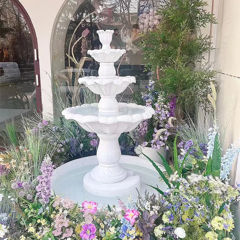 Outdoor courtyard garden European water fountain fish pond fountain landscaping decoration wedding landscape wishing pool orname