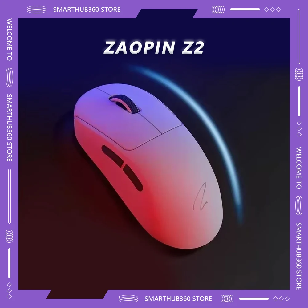 Zaopin Z2 Paw3395 4k Return E-Sports Mouse Tri Mode Lightweight Wireless Mouse Customize for Computer Gaming Mice Man Gift