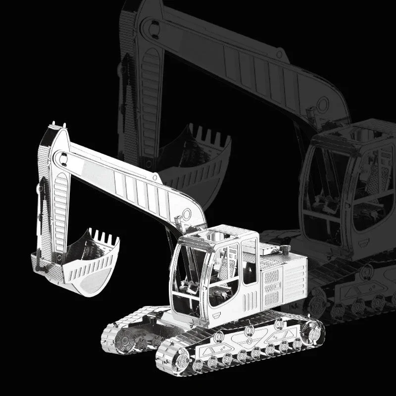 excavator 3D Metal Puzzle model kits DIY Laser Cut Puzzles Jigsaw Toy For Children