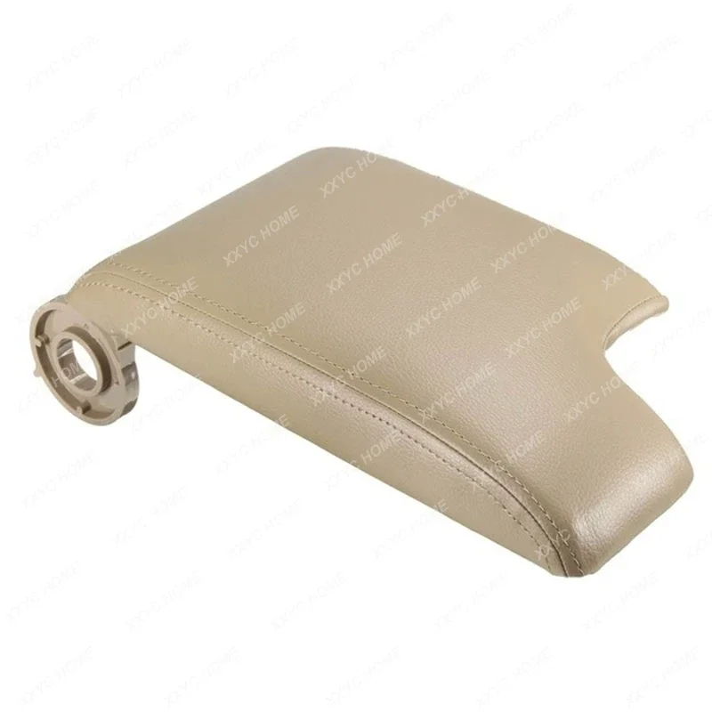 1Pcs Leather Armrest with Plastic Plate  E46 3 Series 1999-2005 Left Hand Drive Beige