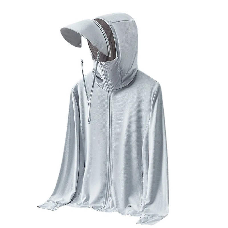 Chaqueta de protección solar UPF 50 + con capucha para mujer, camisa de refrigeración con bolsillos, senderismo, sudaderas con capucha para el sol