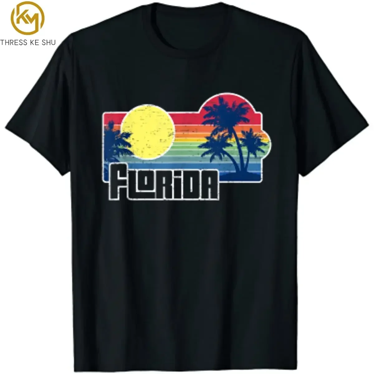 Florida The Sunshine State T-Shirt Florida Vacation Tee Graphic T Shirts Oversized T Shirt Cotton Daily Four Seasons Tees