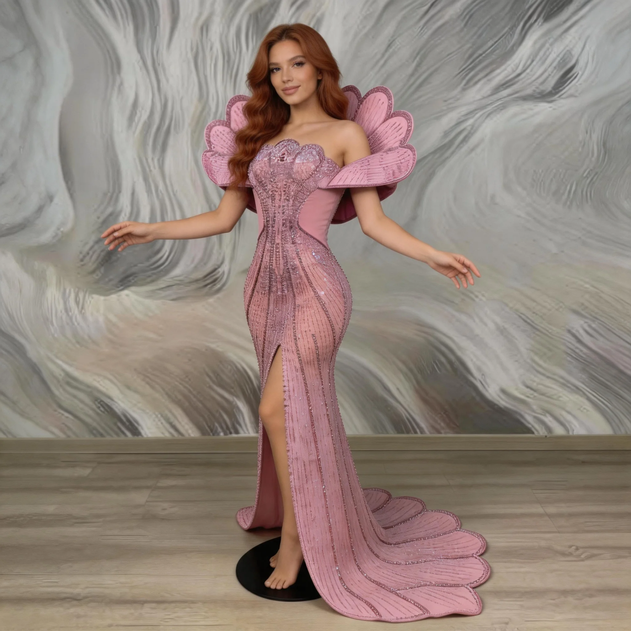 Luxury Diamond Evening Banquet Long Mermaid Dress Ladies Wedding Birthday Graduation Ceremony Dinner Gown Party Show Outfit