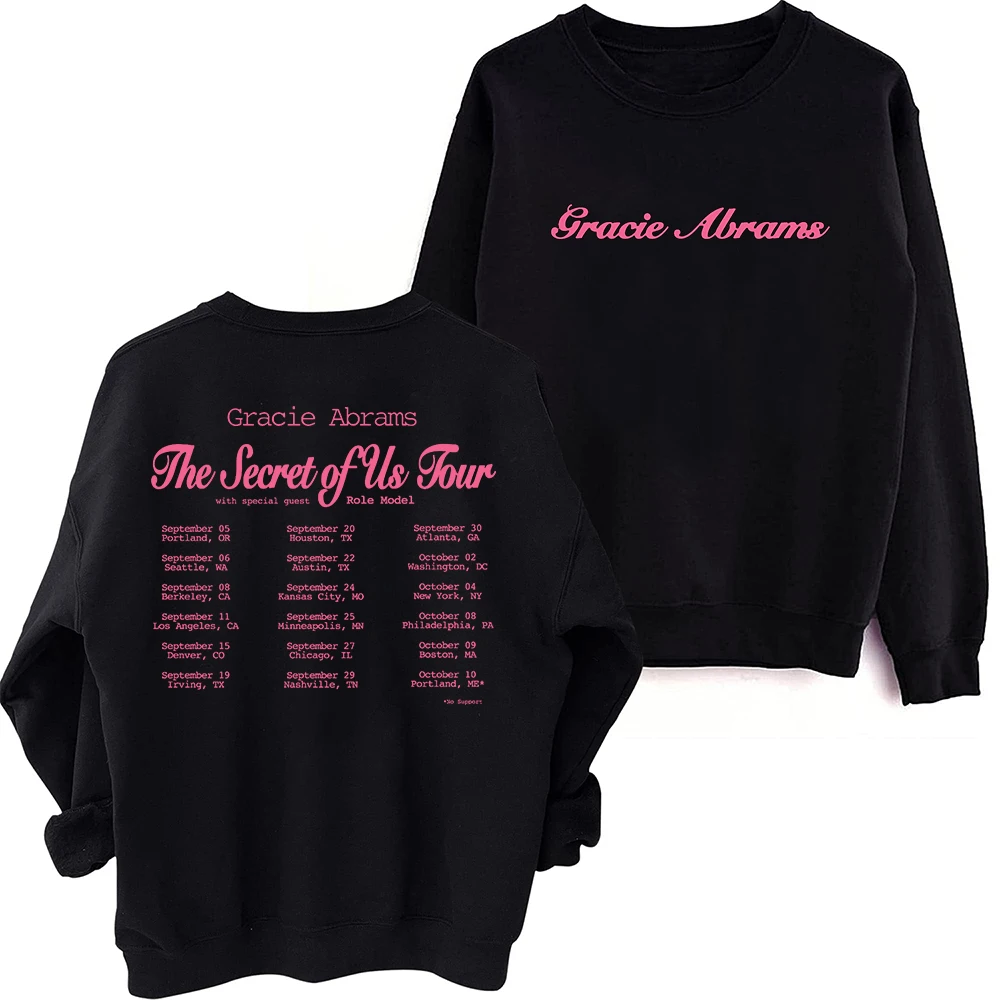 

Gracie Abrams The Secret of Us Sweatshirt Oversized Harajuku Round Neck Long Sleeve Sweatshirts Music Tour Fans