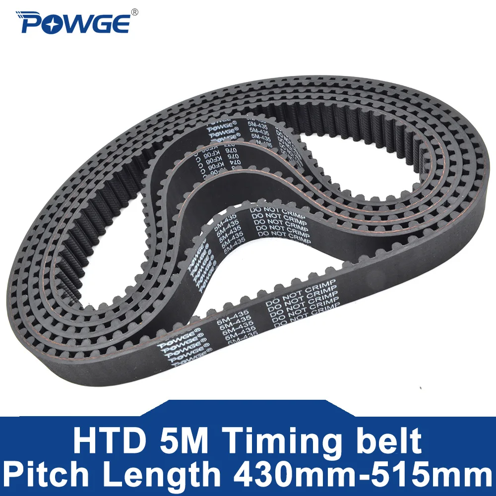 

POWGE HTD 5M Timing belt Lp=430 435 440 445 450 455 460 465 470 475 480 485 490 495 500 505 510 515 Width 9-30mm HTD5M Rubber