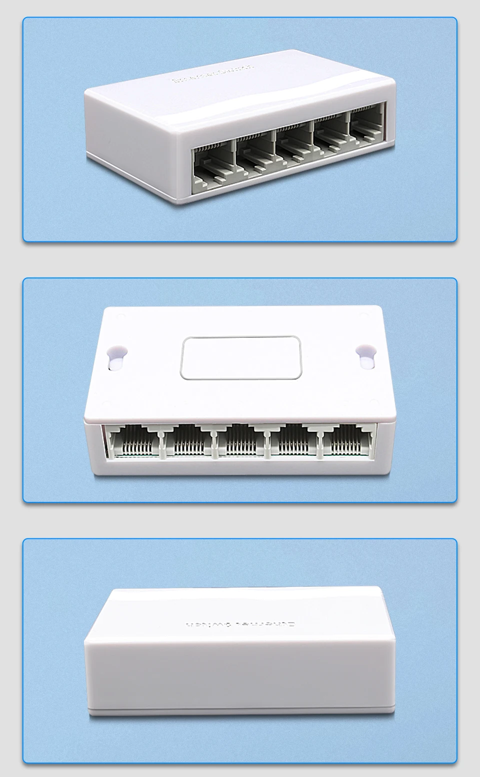 HORACO 5-Port Gigabit Netzwerk-Switch Unmanaged 1000M Mini-Switch Desktop Plug-and-Play Ethernet-Switch – Detail 10