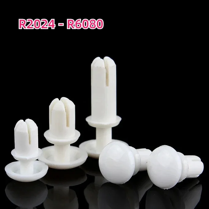 30pcs White Nylon Push Type Rivet, Plastic Rivet, PC Board, White Nylon R-type Rivet R2024-R6080
