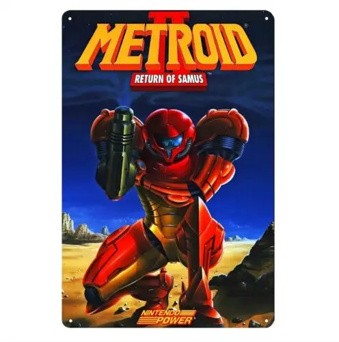 1p,Metroid Return Of Samus Video Game Metal Poster Tin Sign 20*30cm