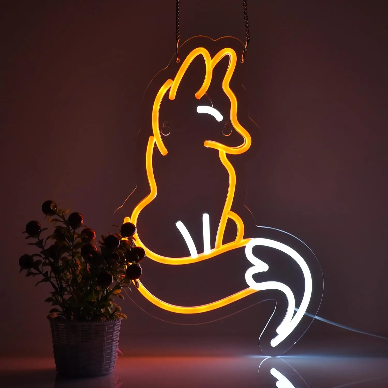 

Fox Neon Light Sign Dimmable Aesthetics Neon Sign For Wall Decor Bedroom Room Party Shop Club Bar Hotel Decor Birthday Gift