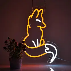 Fox Neon Light Sign Dimmable Aesthetics Neon Sign For Wall Decor Bedroom Room Party Shop Club Bar Hotel Decor Birthday Gift