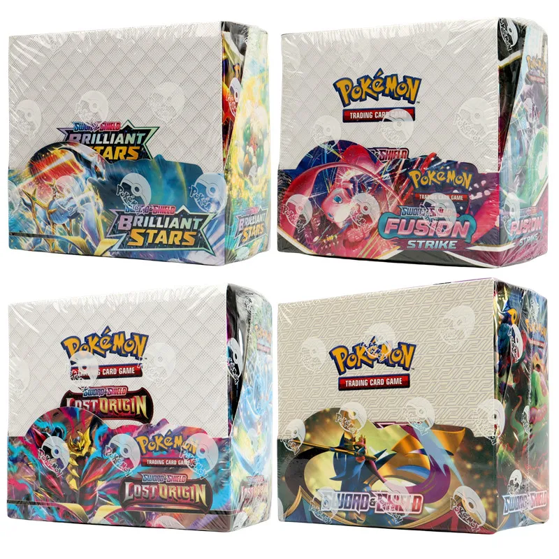 324Pcs English version Pokémon TCG: Sword shield Fusion Strike Lost Origin Brilliant Stars Booster Box Pokemon Cards 36 Pack Box