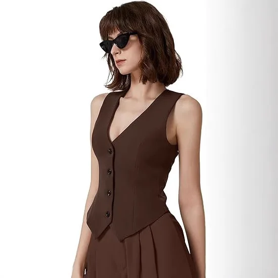 

Vests Waistcoats Thin Womens Vest Knit Winter Quilted Stand Collar Windproof Mountaineering Outdoor Padded Warmth Commuting Sexy