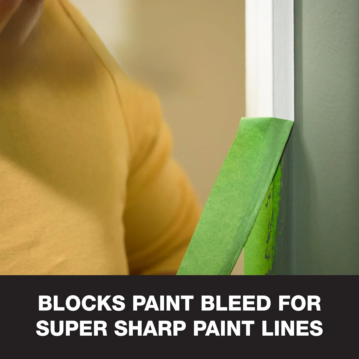 Green Masking Tape 25m, Perfect for Painters, Easy Tear, Clean Removal for Wall and Car Painting
