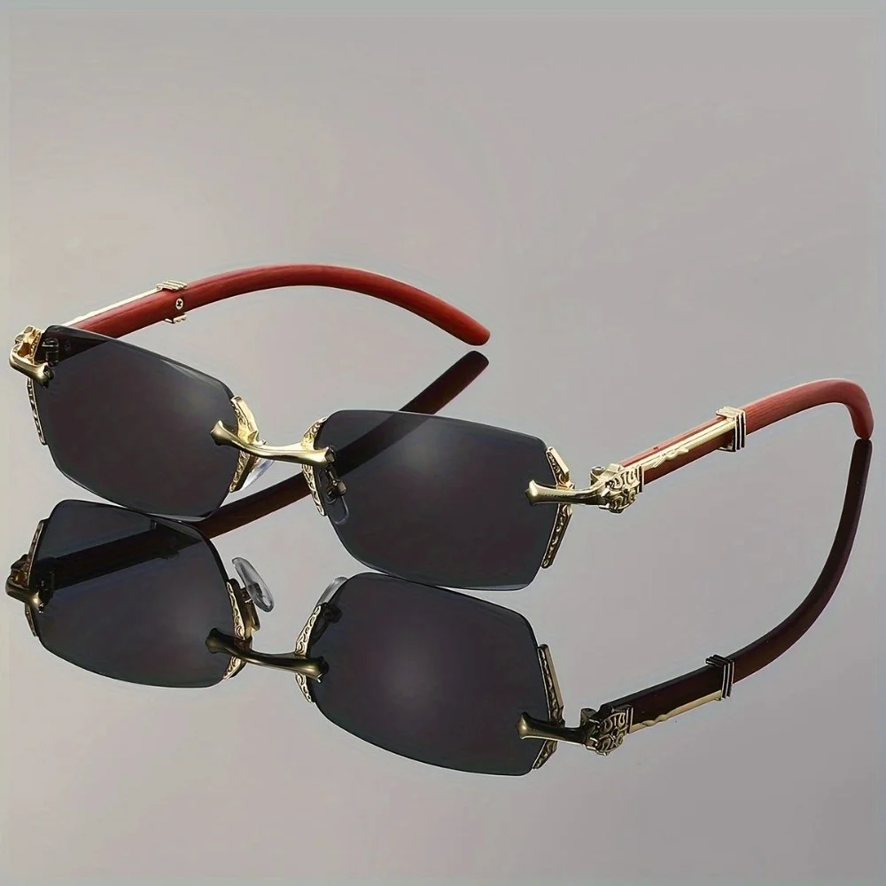 قطعة واحدة من النظارات الشمسية بدون إطار، مناسبة لكل من الرجال والنساء، متوفرة بألوان متعددة، ومثالية للارتداء اليومي #5