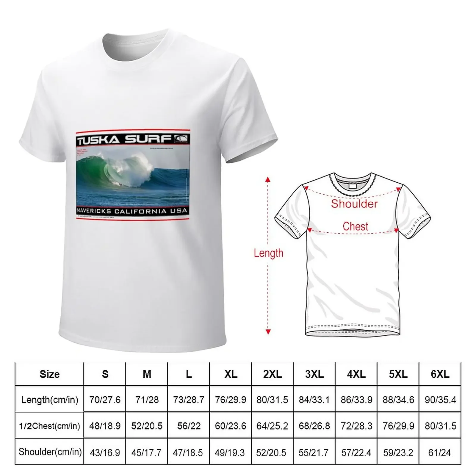 Mavericks Breaking Wave Surf Tee shirt by Tuska surf T-Shirt customs design your own customizeds heavy weight t shirts for men