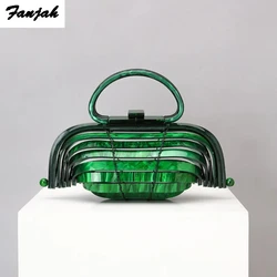 Women's Designer Luxury Handbag Acrylic Women Handbags Shoulder Messenger Bag Pillow PVC Box Clutches Purse Acrylic Bag Handles