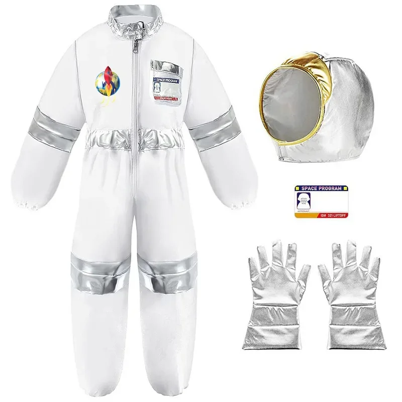 Deluxe Boys Girls White Space Astronaut Costume Suitable For Book Week Halloween Carnival Out Space Themed Party Kids Costume！1e