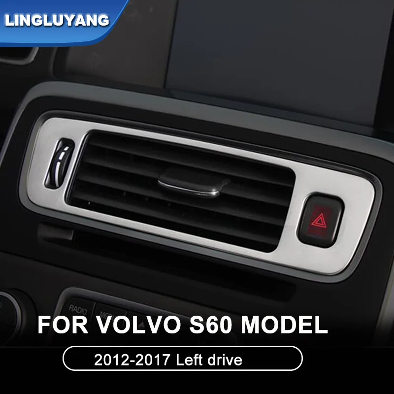 Car Styling for Volvo s60 v60 2012-2017 Left drive central control air outlet decoration stickers auto parts car Accessories