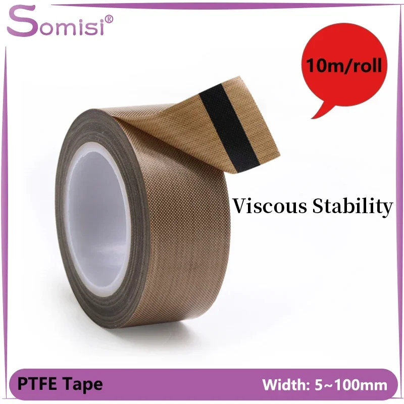 

1 Roll Width 5~100mm PTFE Coated Fabric Tape Thickness 0.13mm/0.18mm High Temperature for PTFE Tape Electrical Insulation Tape
