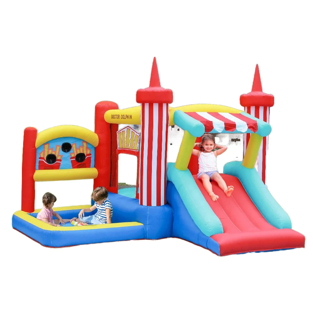 

Doctor Dolphin Hot Inflatable Castle, Playing Castle Bouncer, Combo Slide Inflatable Jumping Toy