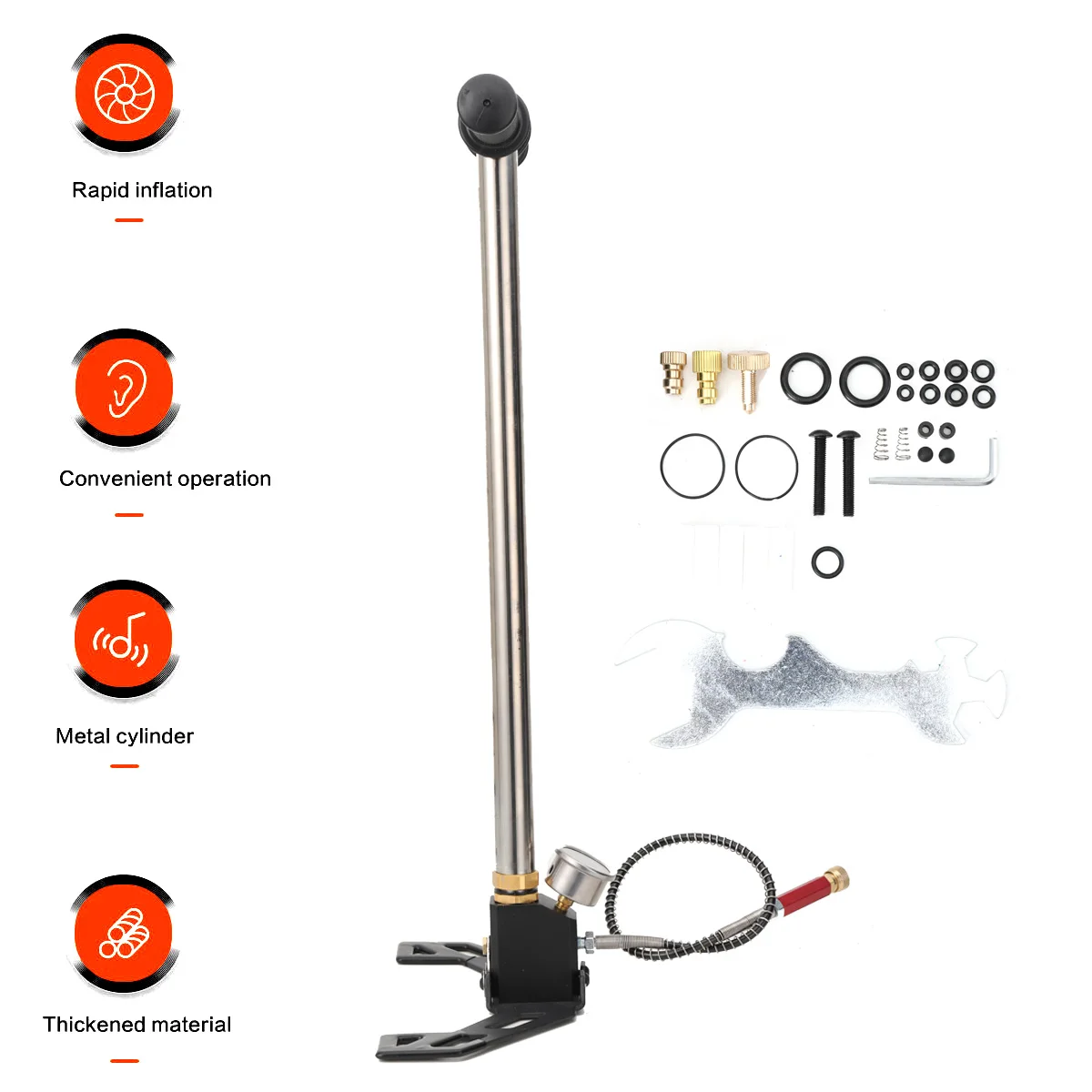 3-Stufen-PCP-Pumpe + Manometer 4500PSI Reifen Kajak Ball Aufblasbare Gewehrluftpumpe Füllständer Hochdruck-Handpumpe – Detail 11