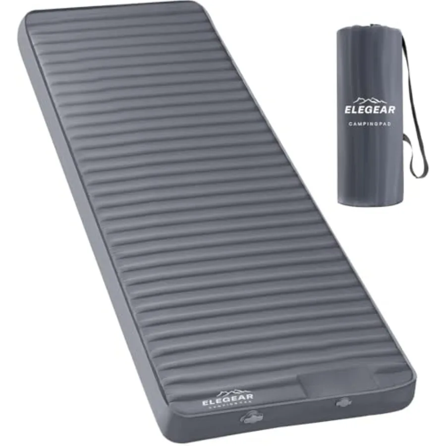 

CumbreX™ Air and Foam Camping Sleeping Pad, HexaFoam Camping Mattress Pad with Built-in Feet Pump Memory Foam Camp Pad 4-Season