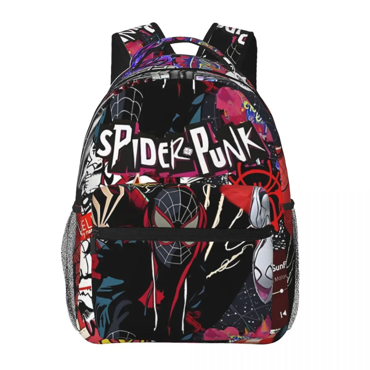 

Spider Miles Morales Printed Lightweight Casual Schoolbag For School, Outdoor, Shopping, Office 16in