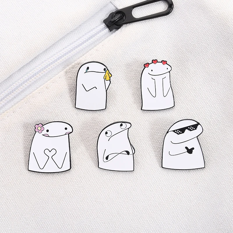 

Funny Cute Simplified Figures Enamel Pins Custom Cool Lovely Sad Arrogant Stickman Brooches Lapel Badge Jewelry Gift For Friends