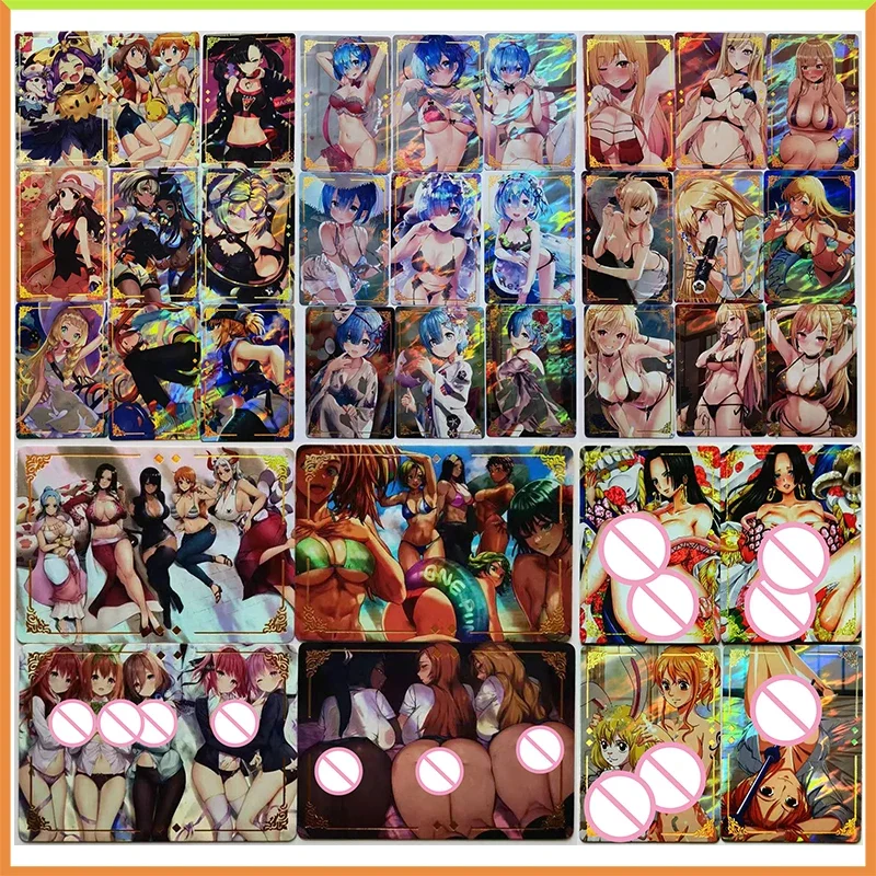 

Anime Goddess Story DIY ACG Laser Sexy Flash Kitagawa Marin Marnie Dawn Nami Toys for boys Collectible Cards Birthday Gift