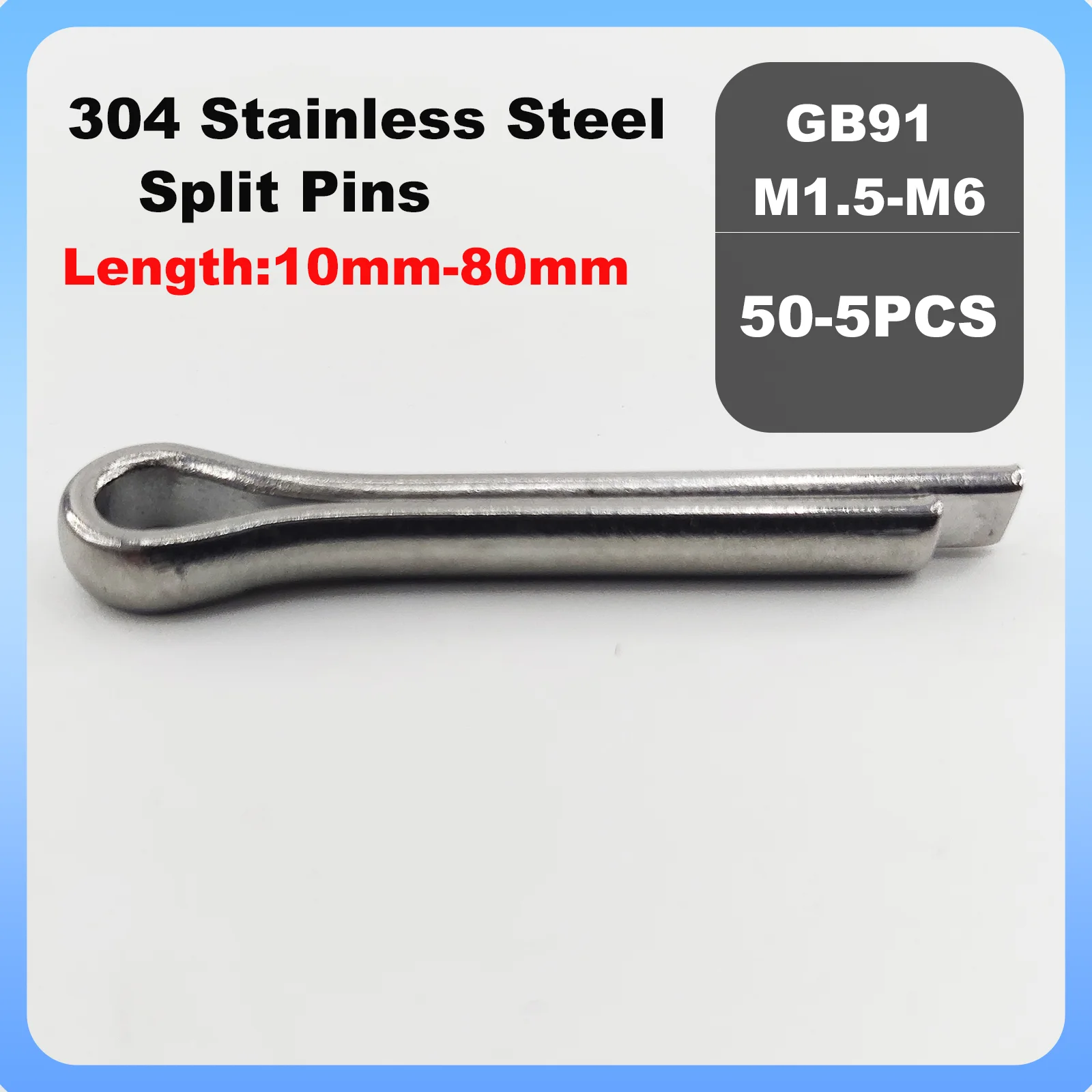5/10/25/50Pcs M1.6 M2 To M6 GB91 304 Stainless Steel U Shape Type Spring Cotter Hair Pin Split Clamp Tractor Open Elastic Clip